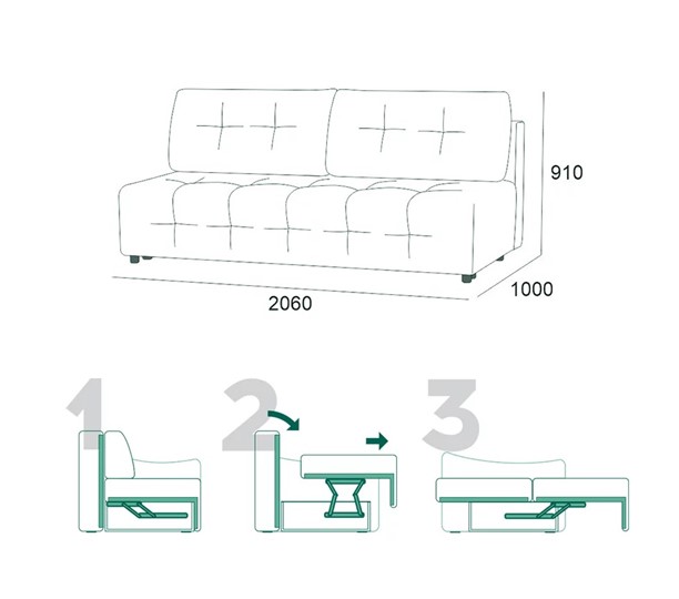 Прямой диван Бруно БД в Вологде - изображение 5