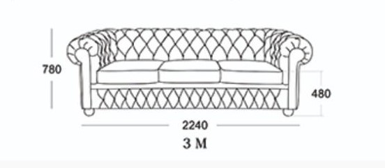 Прямой диван Честер 3М (седафлекс) в Вологде - изображение 9
