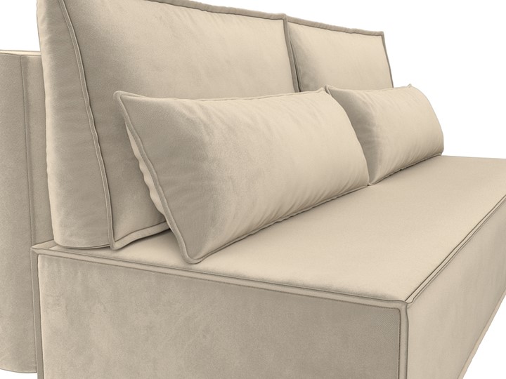 Прямой диван Фабио Лайт, Бежевый (микровельвет) в Вологде - изображение 5