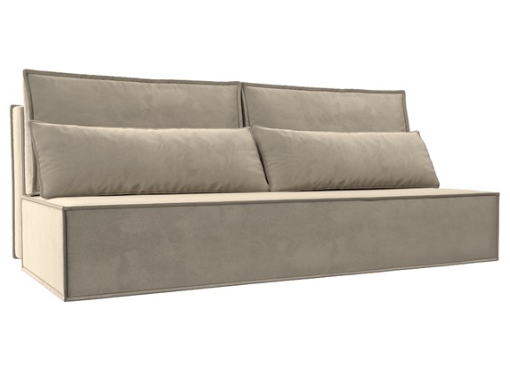 Прямой диван Фабио Лайт, Бежевый (микровельвет) в Вологде - изображение