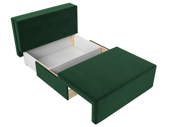 Прямой диван Лагуна, Зеленый/Бежевый (Велюр) в Вологде - изображение 1