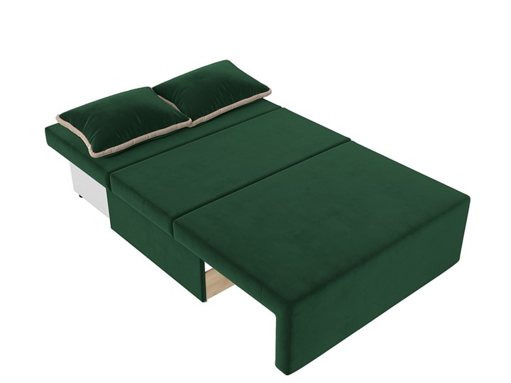 Прямой диван Лагуна, Зеленый/Бежевый (Велюр) в Вологде - изображение 3