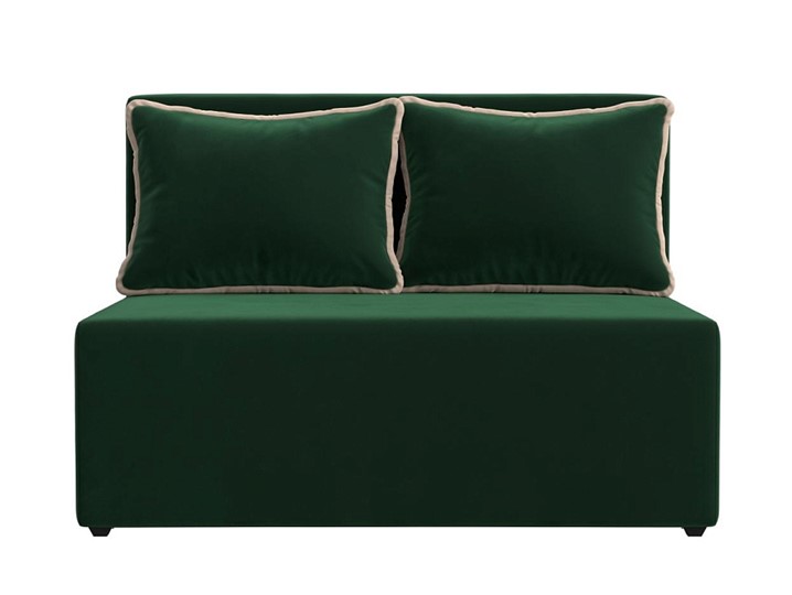 Прямой диван Лагуна, Зеленый/Бежевый (Велюр) в Вологде - изображение 4