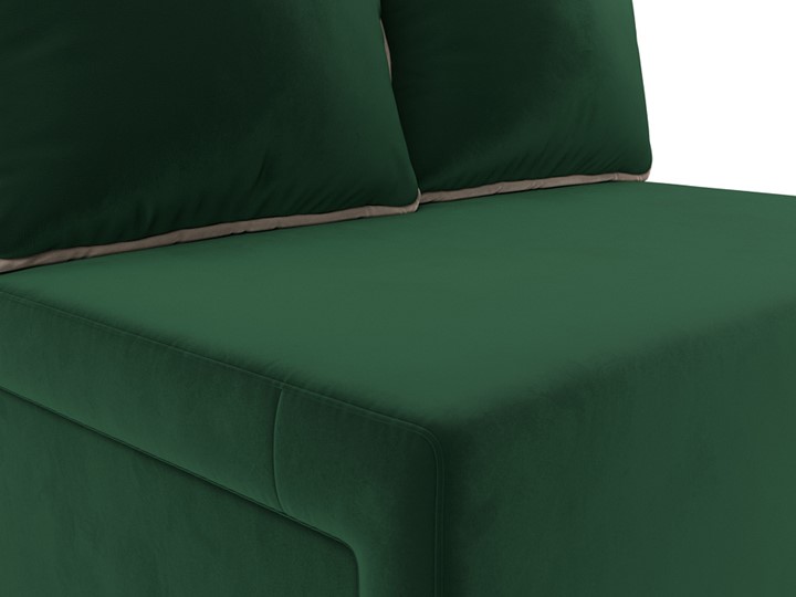 Прямой диван Лагуна, Зеленый/Бежевый (Велюр) в Вологде - изображение 6