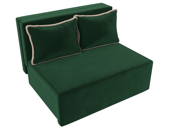 Прямой диван Лагуна, Зеленый/Бежевый (Велюр) в Вологде - изображение 7