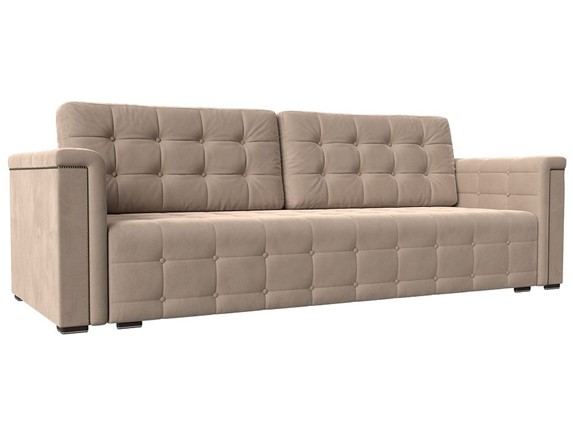 Прямой диван Лига-002 НПБ, Бежевый (велюр) в Вологде - изображение