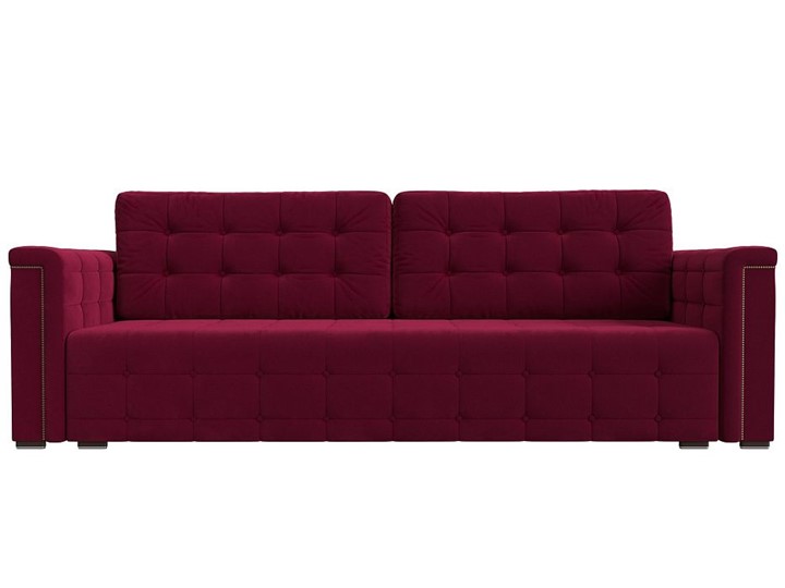 Прямой диван Лига-002 НПБ, Бордовый (Микровельвет) в Вологде - изображение 7