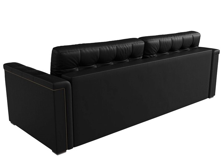 Прямой диван Лига-002 НПБ, Черный (Экокожа) в Вологде - изображение 3