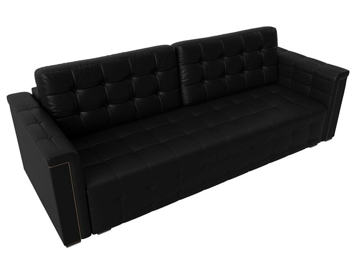 Прямой диван Лига-002 НПБ, Черный (Экокожа) в Вологде - изображение 4