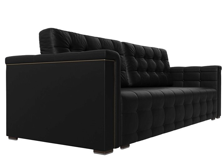 Прямой диван Лига-002 НПБ, Черный (Экокожа) в Вологде - изображение 6