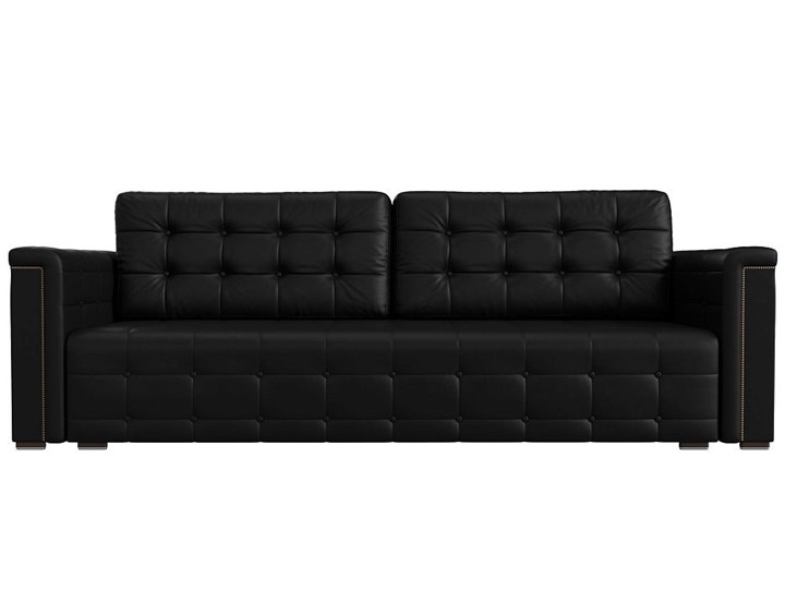 Прямой диван Лига-002 НПБ, Черный (Экокожа) в Вологде - изображение 7