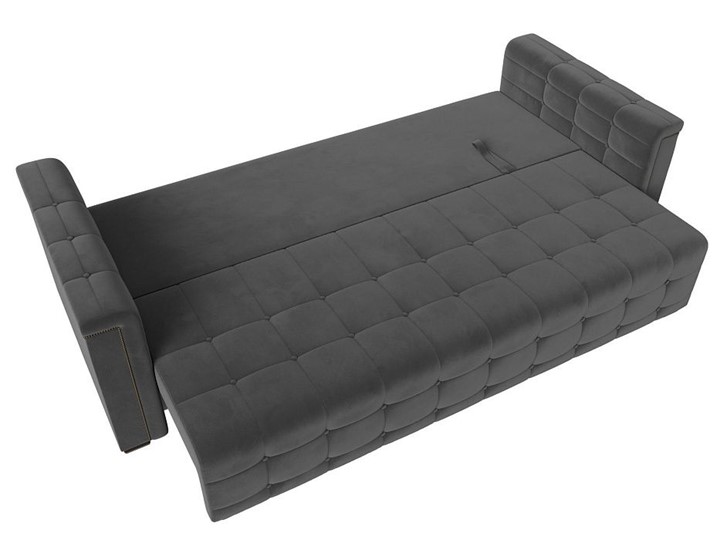Прямой диван Лига-002 НПБ, Серый (велюр) в Вологде - изображение 2