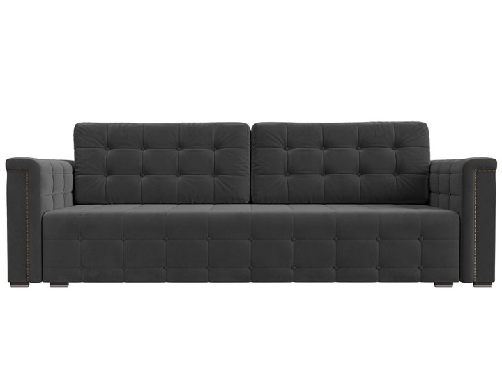 Прямой диван Лига-002 НПБ, Серый (велюр) в Вологде - изображение 3