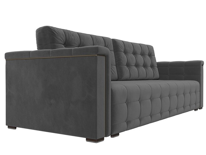 Прямой диван Лига-002 НПБ, Серый (велюр) в Вологде - изображение 4
