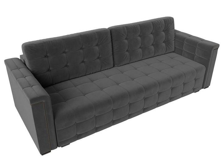 Прямой диван Лига-002 НПБ, Серый (велюр) в Вологде - изображение 6
