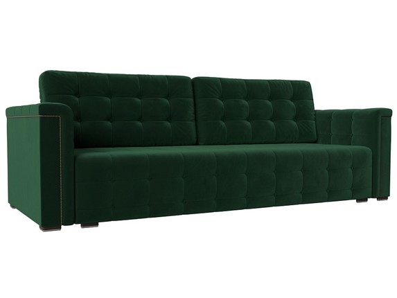 Прямой диван Лига-002 НПБ, Зеленый (велюр) в Вологде - изображение