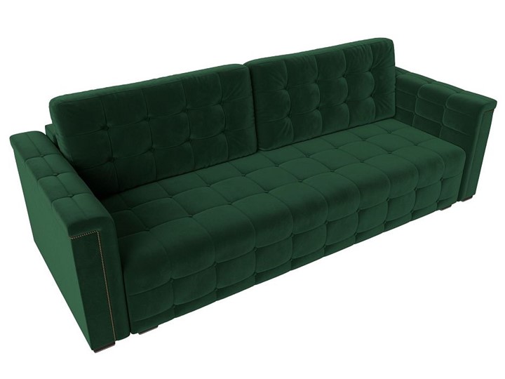Прямой диван Лига-002 НПБ, Зеленый (велюр) в Вологде - изображение 6