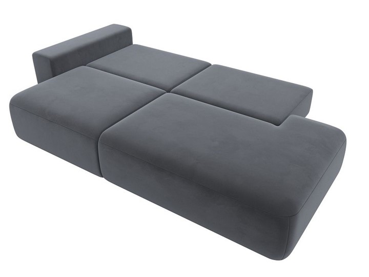 Прямой диван Лига-036 Модерн, Серый (велюр) в Вологде - изображение 3