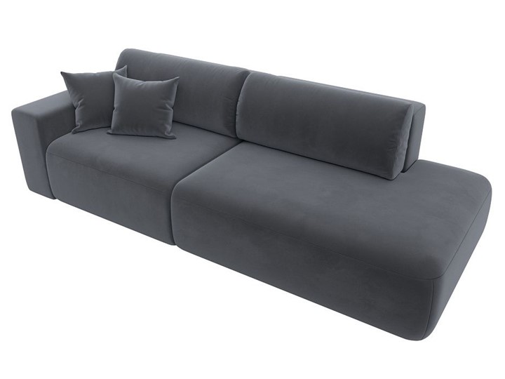 Прямой диван Лига-036 Модерн, Серый (велюр) в Вологде - изображение 4