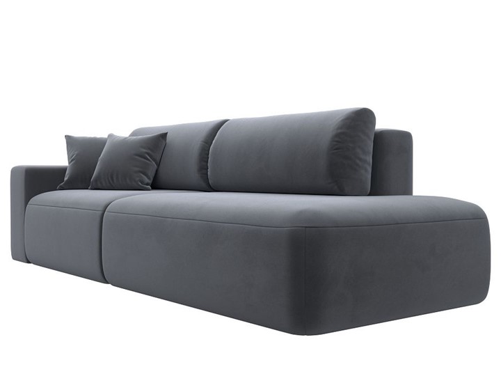 Прямой диван Лига-036 Модерн, Серый (велюр) в Вологде - изображение 6