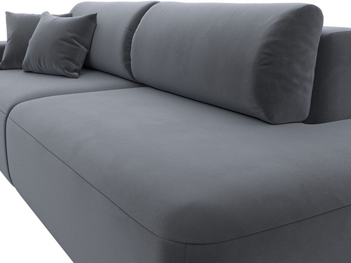 Прямой диван Лига-036 Модерн, Серый (велюр) в Вологде - изображение 7