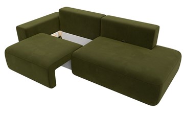 Прямой диван Лига-036 Модерн, Зеленый (Микровельвет) в Вологде - предосмотр 1