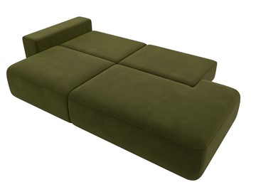 Прямой диван Лига-036 Модерн, Зеленый (Микровельвет) в Вологде - предосмотр 3