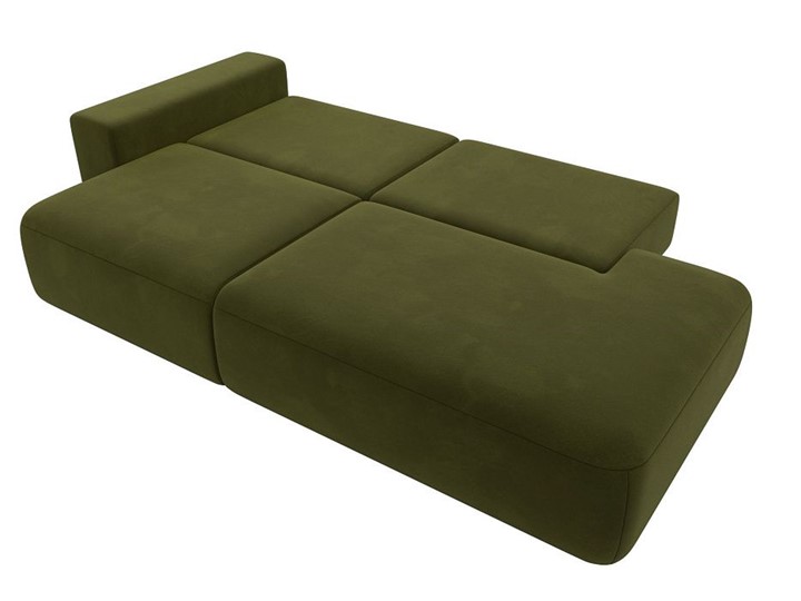Прямой диван Лига-036 Модерн, Зеленый (Микровельвет) в Вологде - изображение 3