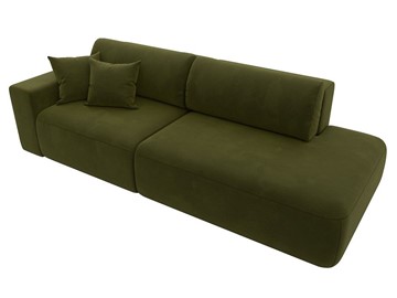 Прямой диван Лига-036 Модерн, Зеленый (Микровельвет) в Вологде - предосмотр 4