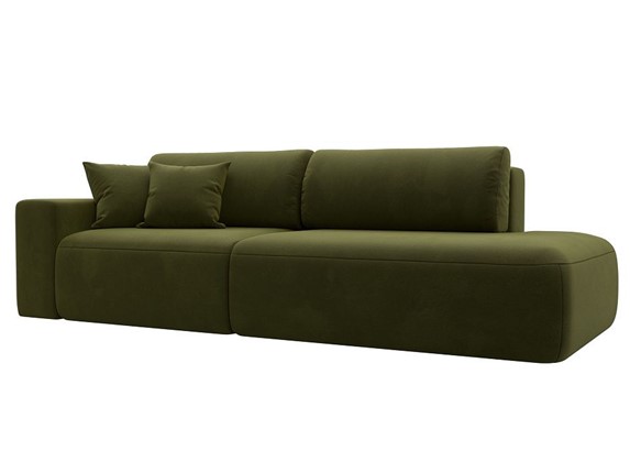 Прямой диван Лига-036 Модерн, Зеленый (Микровельвет) в Вологде - изображение