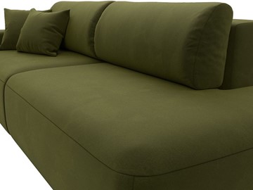 Прямой диван Лига-036 Модерн, Зеленый (Микровельвет) в Вологде - предосмотр 7