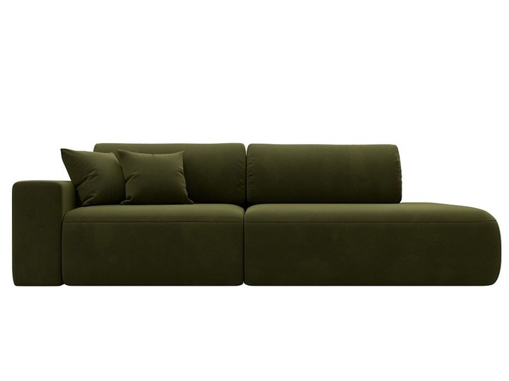 Прямой диван Лига-036 Модерн, Зеленый (Микровельвет) в Вологде - изображение 8