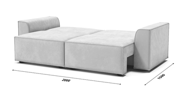 Прямой диван Лофт БЛ1-БП1 (НПБ/Еврокнижка) в Вологде - предосмотр 4