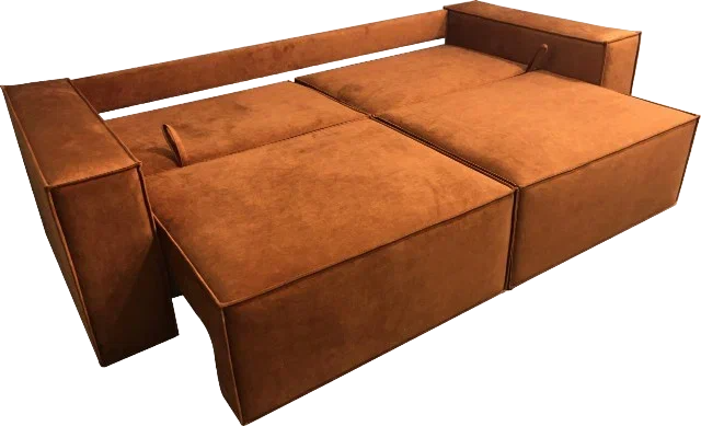 Прямой диван Лофт БЛ2-БП2 (Ремни/Еврокнижка) в Вологде - изображение 3