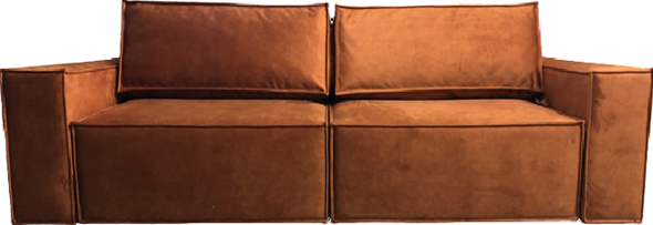 Прямой диван Лофт БЛ2-БП2 (Ремни/Еврокнижка) в Вологде - изображение