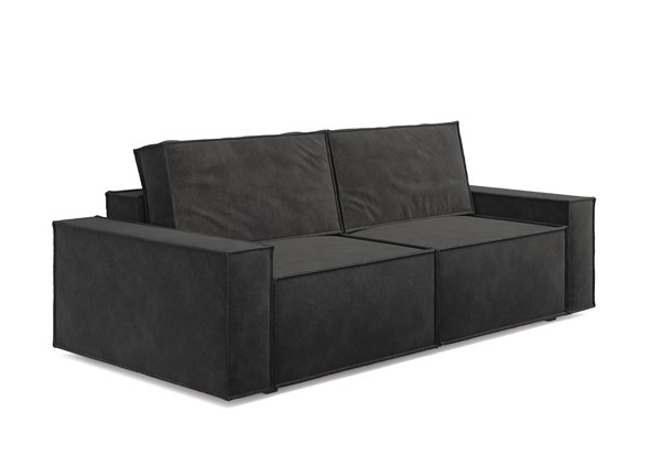 Прямой диван Loft, Микровелюр серый в Вологде - изображение