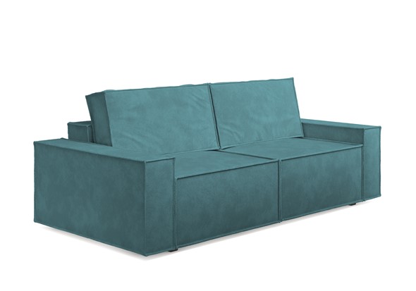 Прямой диван Loft, велюр Лофти лазурный в Вологде - изображение