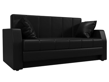 Прямой диван Малютка, Черный (Экокожа) в Вологде - предосмотр