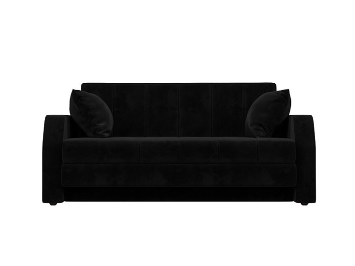 Прямой диван Малютка, Черный (велюр) в Вологде - изображение 3