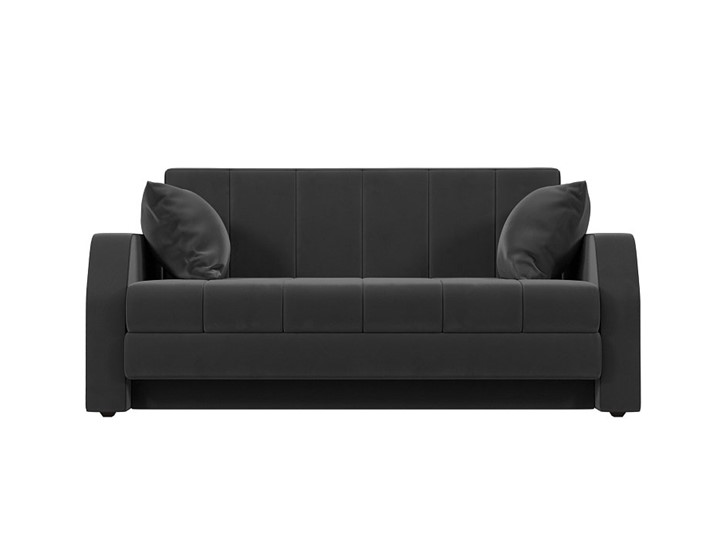 Прямой диван Малютка, Серый (велюр) в Вологде - изображение 3