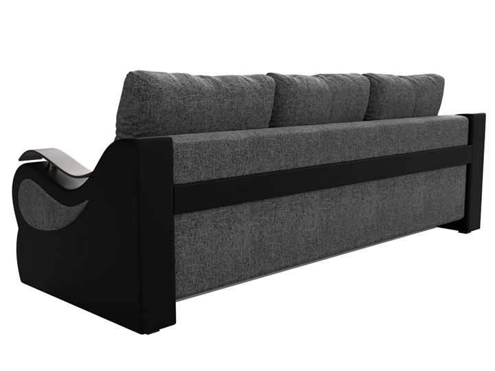 Прямой диван Меркурий еврокнижка, Серый/черный (рогожка/экокожа) в Вологде - изображение 6