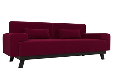 Прямой диван Мюнхен, Бордовый (микровельвет) в Вологде - предосмотр