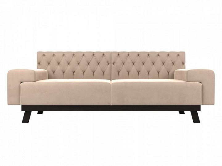 Прямой диван Мюнхен Люкс, Бежевый (Велюр) в Вологде - изображение 1