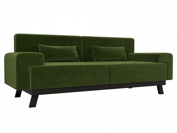 Прямой диван Мюнхен, Зеленый (микровельвет) в Вологде - изображение