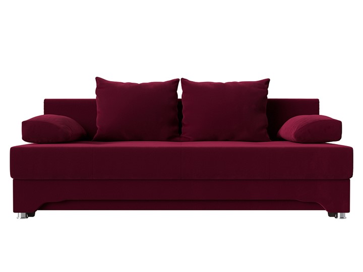Прямой диван Ник-2, Бордовый (Микровельвет) в Вологде - изображение 4