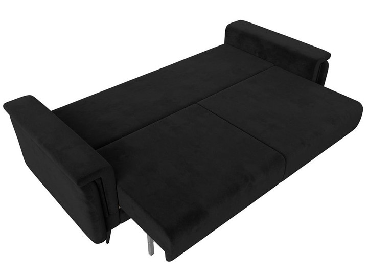 Прямой диван Оксфорд, Черный (велюр) НПБ в Вологде - изображение 2
