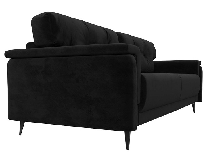 Прямой диван Оксфорд, Черный (велюр) НПБ в Вологде - изображение 4