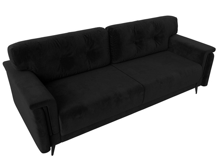 Прямой диван Оксфорд, Черный (велюр) НПБ в Вологде - изображение 6