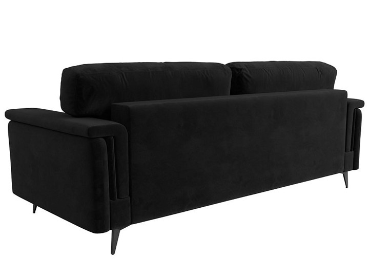 Прямой диван Оксфорд, Черный (велюр) НПБ в Вологде - изображение 7