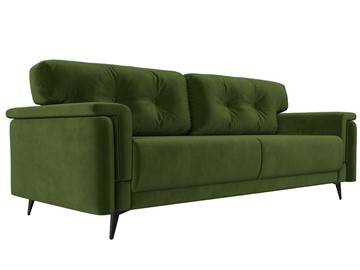 Прямой диван Оксфорд, Зеленый (Микровельвет) НПБ в Вологде